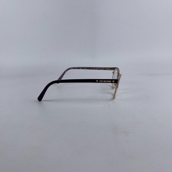 Love Moschino MOL526 0T7 Unisex Eyeglasses Frame Black Cat Eye Half Rim 145mm - Picture 5 of 12